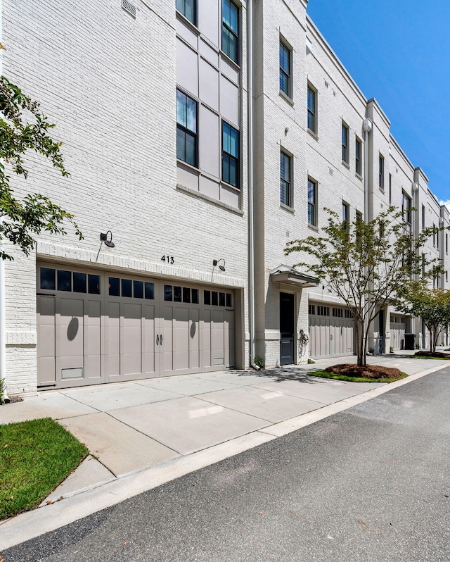 view of property featuring a garage