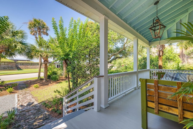 view of patio / terrace with a porch