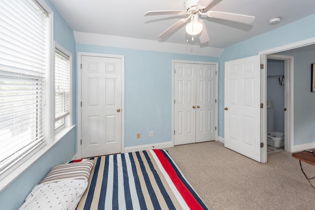 2613 Rivertowne Pkwy, Mount Pleasant, SC 29466 - unfurnished bedroom featuring carpet floors, baseboards, a ceiling fan, and a closet