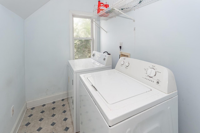2613 Rivertowne Pkwy, Mount Pleasant, SC 29466 - washroom with independent washer and dryer, light flooring, and baseboards