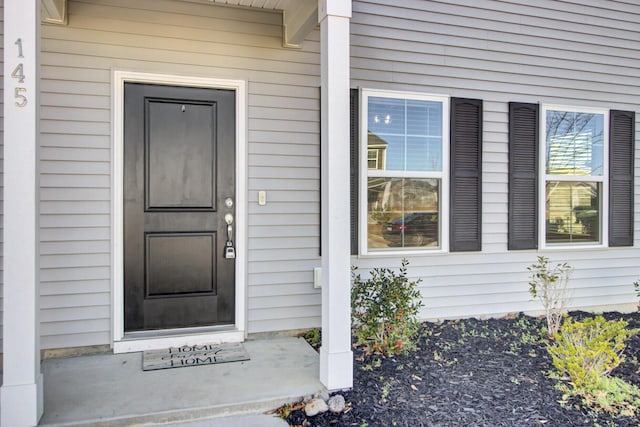 view of doorway to property