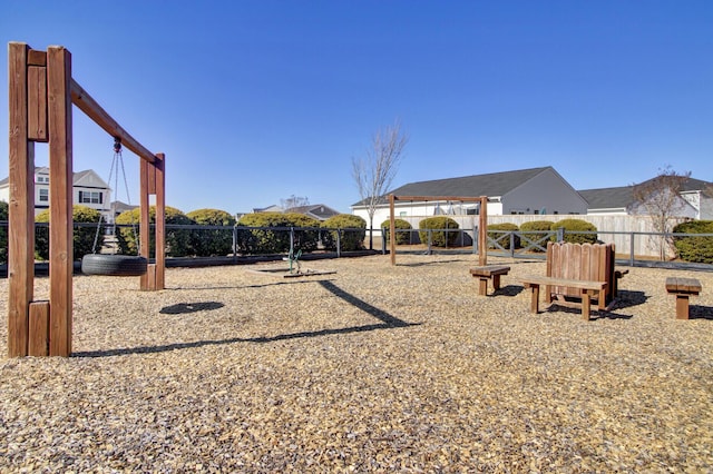 view of jungle gym