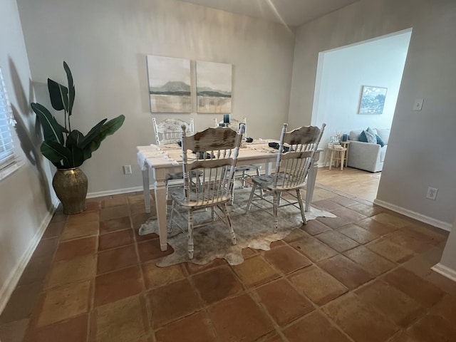 dining room featuring baseboards