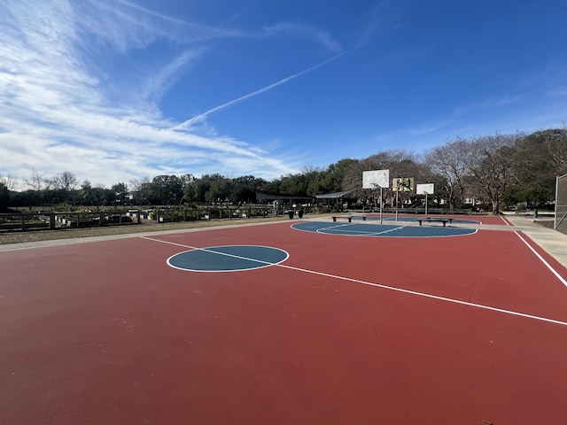 view of basketball court featuring community basketball court