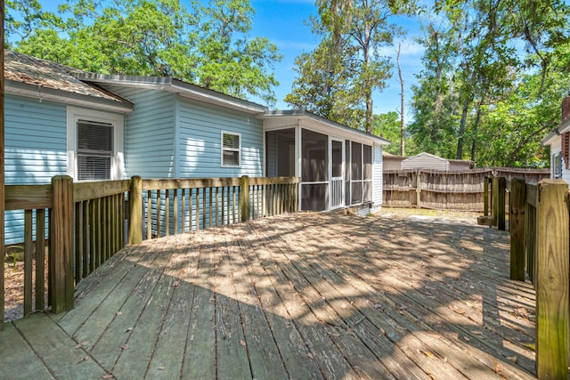 309 Padgett Loop, Walterboro, SC 29488 - wooden terrace featuring a sunroom