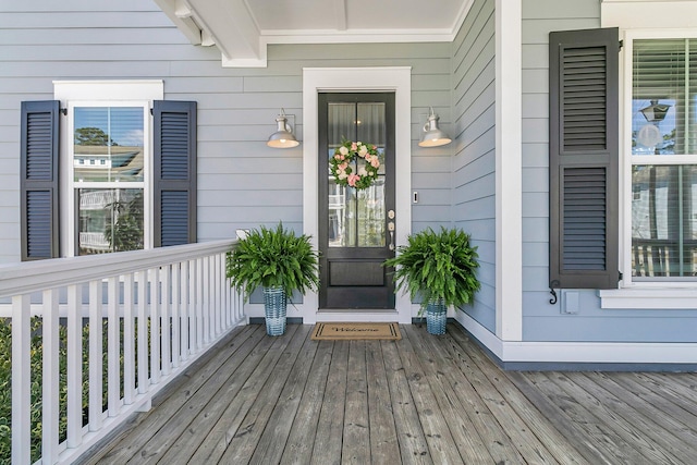 view of doorway to property