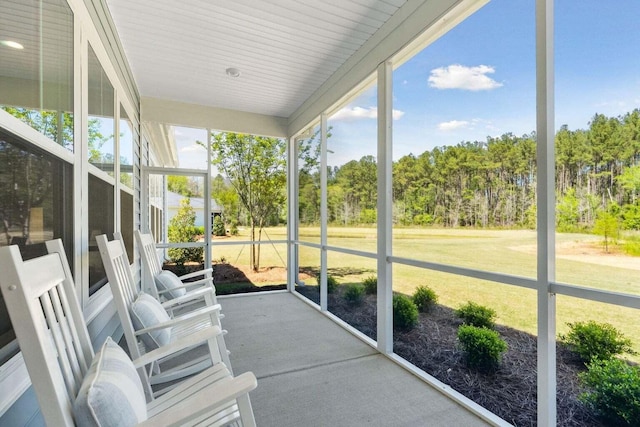 sunroom featuring plenty of natural light