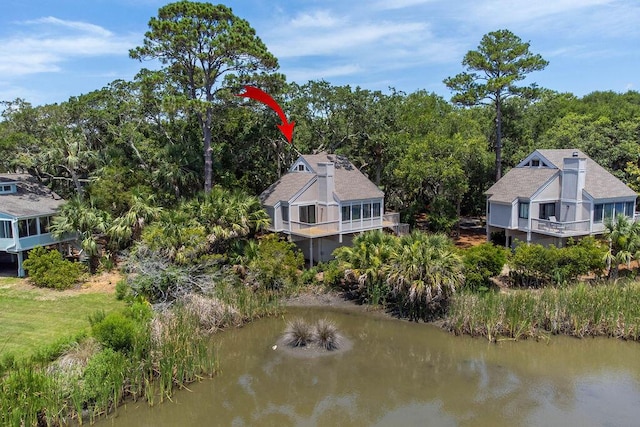 811 Treeloft Trce, Seabrook Island, SC 29455 - view from above of property with a nearby body of water