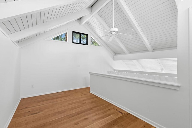 811 Treeloft Trce, Seabrook Island, SC 29455 - additional living space with wood finished floors, wooden ceiling, and ceiling fan