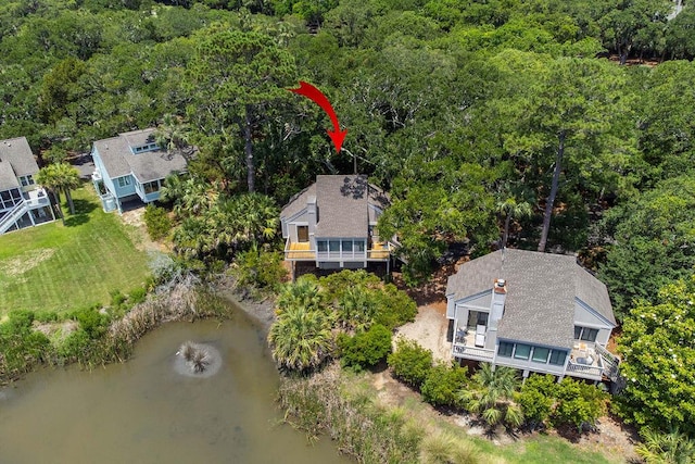 811 Treeloft Trce, Seabrook Island, SC 29455 - view from above of property featuring a forest and a large body of water