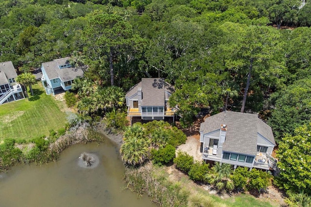 811 Treeloft Trce, Seabrook Island, SC 29455 - view from above of property featuring a heavily wooded area and a large body of water