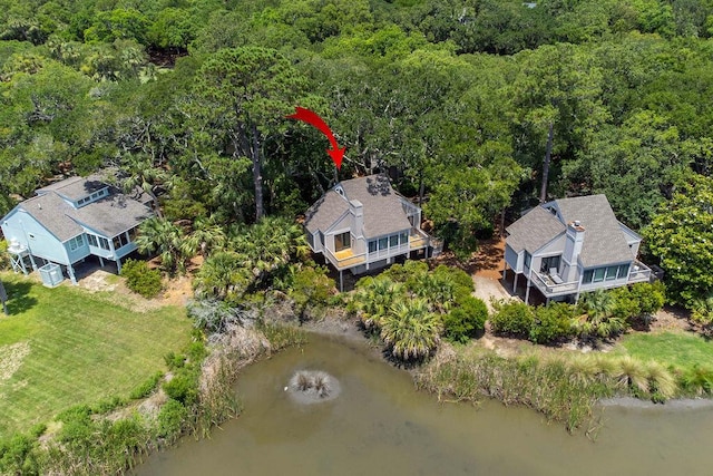 811 Treeloft Trce, Seabrook Island, SC 29455 - view of subject property with a heavily wooded area and a nearby body of water