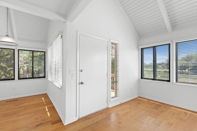 811 Treeloft Trce, Seabrook Island, SC 29455 - entryway featuring wood finished floors and wood ceiling