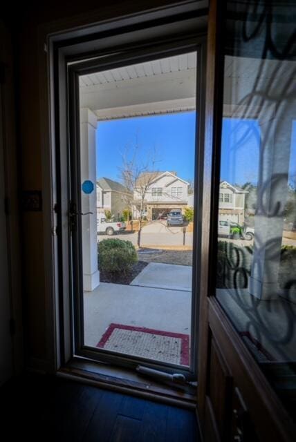 view of doorway to outside