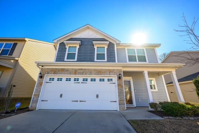 view of front of house featuring a garage