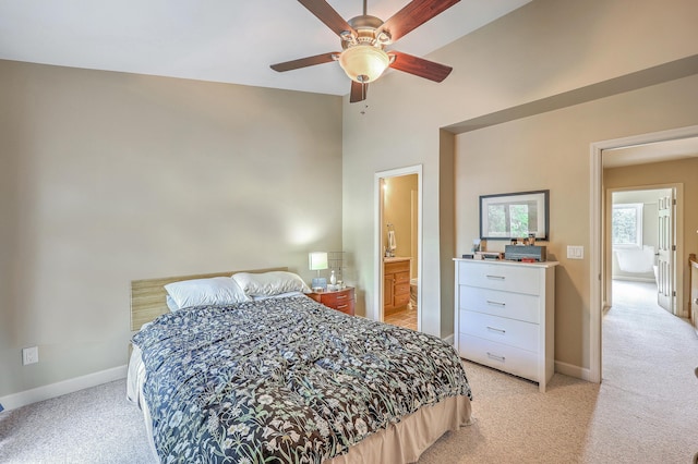851 Sandlake Dr Unit D, Mount Pleasant, SC 29464 - bedroom featuring light colored carpet, baseboards, and a ceiling fan