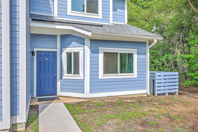 851 Sandlake Dr Unit D, Mount Pleasant, SC 29464 - view of exterior entry featuring a shingled roof