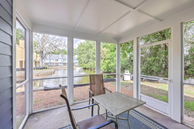 851 Sandlake Dr Unit D, Mount Pleasant, SC 29464 - sunroom / solarium featuring a water view