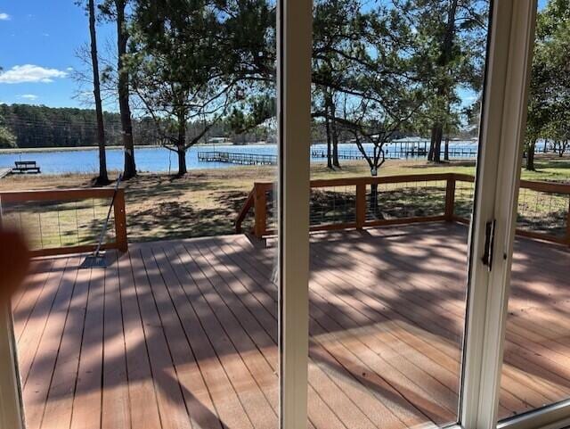 2222 Lakeshore Dr, Manning, SC 29102 - deck featuring a water view