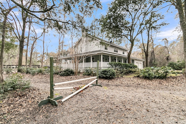 exterior space with a porch