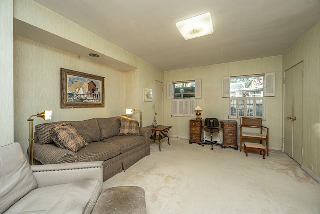 view of carpeted living room