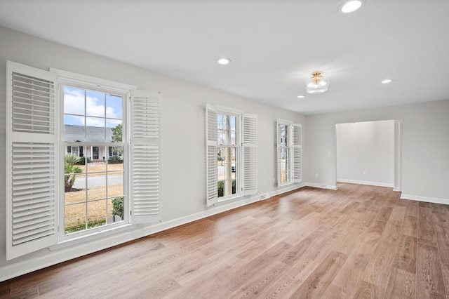 empty room featuring light hardwood / wood-style flooring