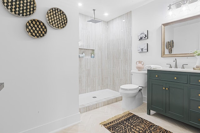 2020 Piper Dr, Charleston, SC 29407 - full bath with vanity, a walk in shower, and recessed lighting