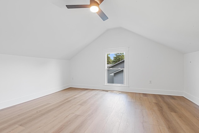 2020 Piper Dr, Charleston, SC 29407 - bonus room with light wood finished floors, ceiling fan, and vaulted ceiling