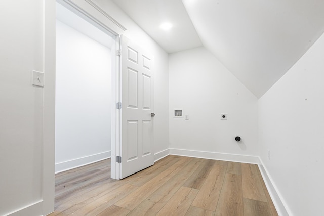 2020 Piper Dr, Charleston, SC 29407 - laundry area with electric dryer hookup, light wood-style floors, and washer hookup