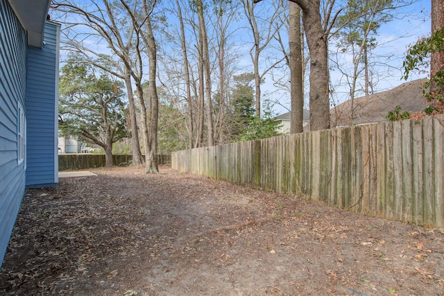 view of yard with fence private yard