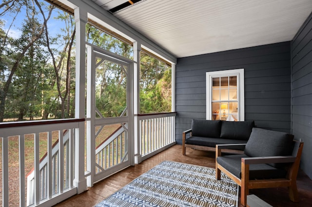 view of sunroom