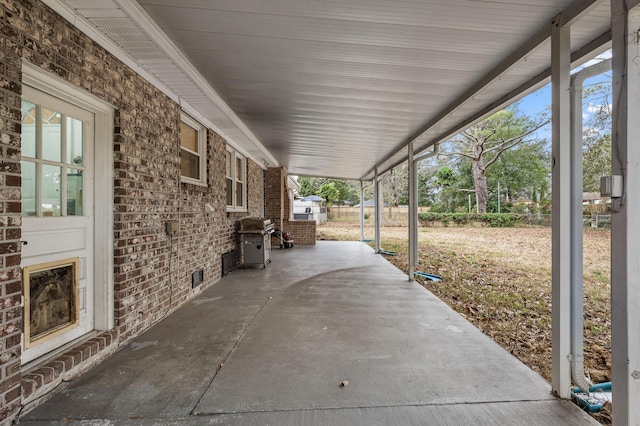 view of patio with grilling area