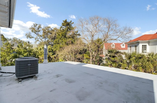 view of patio featuring central AC