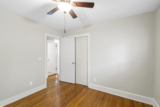 2404 Menola Ave, Charleston, SC 29414 - unfurnished room with baseboards, wood finished floors, and ceiling fan