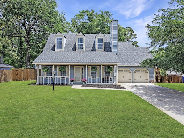 1410 Diamond Blvd, Mount Pleasant, SC 29466 - view of front of property with roof with shingles, a garage, a porch, concrete driveway, and a chimney