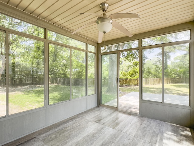 1410 Diamond Blvd, Mount Pleasant, SC 29466 - unfurnished sunroom featuring a ceiling fan and healthy amount of natural light