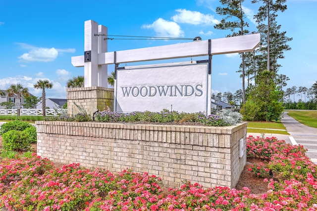 view of community sign
