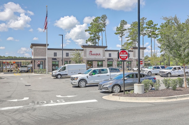 view of uncovered parking lot