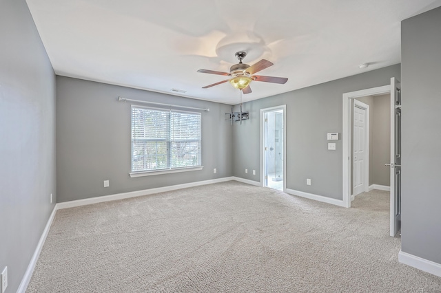 401 Waring St, Summerville, SC 29483 - spare room featuring visible vents, carpet floors, baseboards, and a ceiling fan