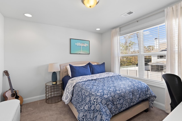 view of carpeted bedroom