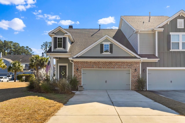 view of front facade with a garage