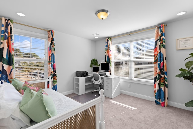 view of carpeted bedroom