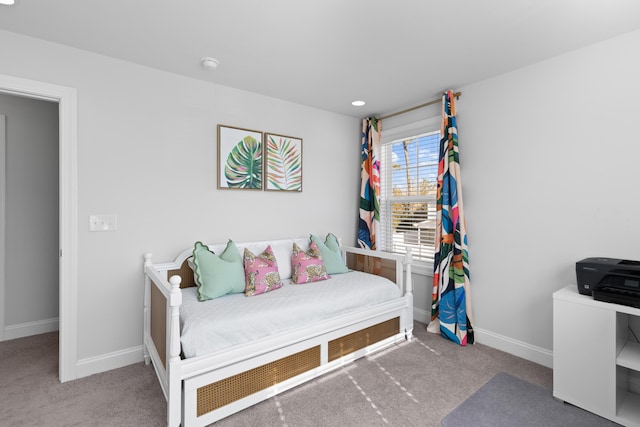 view of carpeted bedroom