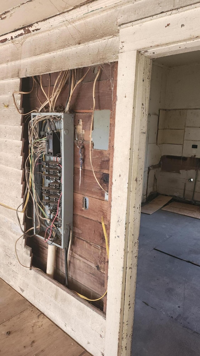 utility room with electric panel