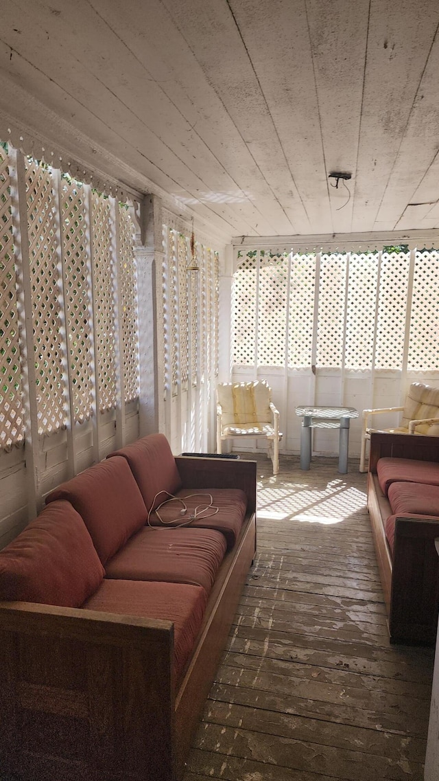 view of sunroom