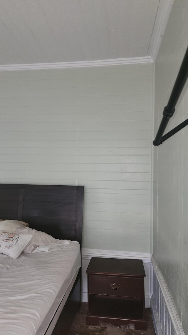 bedroom featuring ornamental molding