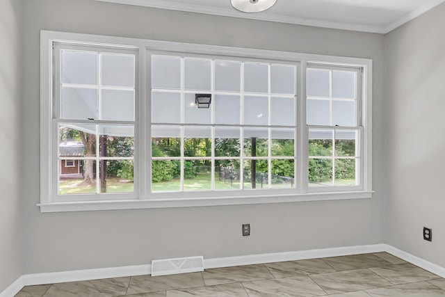 598 Maple Branch Rd, Reevesville, SC 29471 - empty room featuring ornamental molding and marble finish flooring