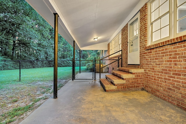 598 Maple Branch Rd, Reevesville, SC 29471 - view of patio featuring entry steps and a gate