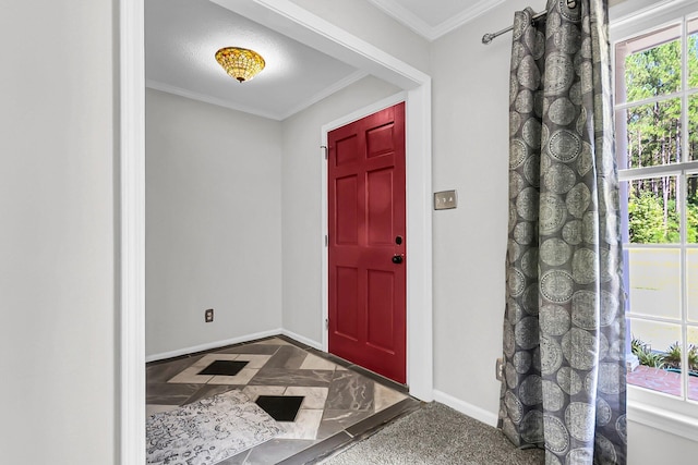 598 Maple Branch Rd, Reevesville, SC 29471 - foyer entrance featuring healthy amount of natural light and crown molding
