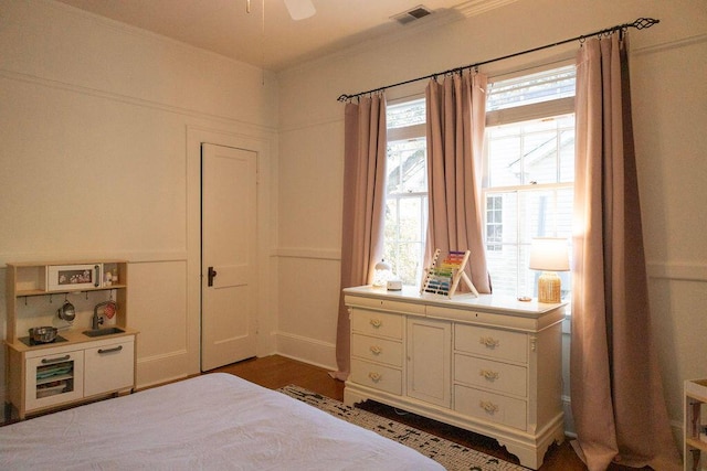203 Weiters St, Walterboro, SC 29488 - bedroom featuring ornamental molding and dark wood-style floors